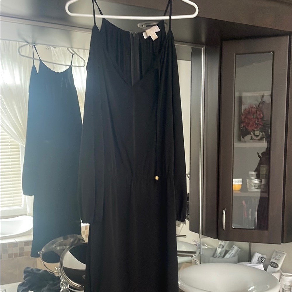 Michaels kors Black Slip Dress with Spaghetti Straps for Cocktail